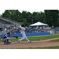 Sussex County Miners infielder Audy Ciriaco takes a swing