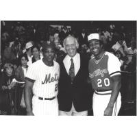 Willie Mays, Coca-Cola President Harvey Anderson and Rochester Red Wings Manager Frank Robinson