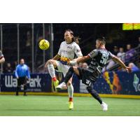 Victor Quiroz of the Ontario Fury (right) battles for possession against the Tacoma Stars