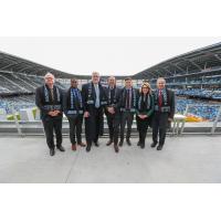 MNUFC Celebrates Scarf Raising at Allianz Field