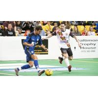 Mike Deasel of the Baltimore Blast (right) vs. the Orlando SeaWolves