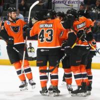 Lehigh Valley Phantoms celebrate a goal