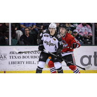 Texas Stars right wing Nick Caamano vs. the Rockford IceHogs