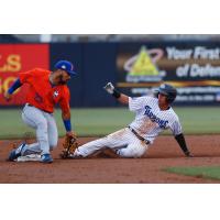 Oswaldo Cabrera of the Tampa Tarpons slides into second