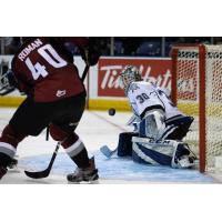 Vancouver Giants centre Milos Roman shoots against the Victoria Royals