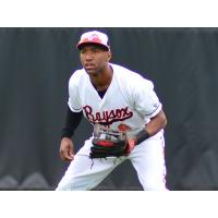 D'Arby Myers with the Bowie Baysox