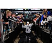 Chris Butler of the San Antonio Rampage leaves the ice