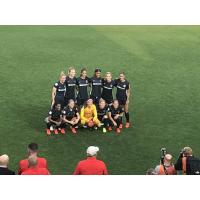 North Carolina Courage pose at their home opener