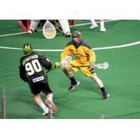 Saskatchewan Rush forward Ben McIntosh vs. the Georgia Swarm