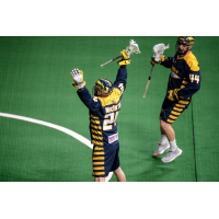 Georgia Swarm's Jordan MacIntosh celebrates a goal