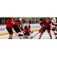 Binghamton Devils goaltender Gilles Senn vs. the Belleville Senators
