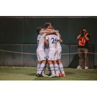 El Paso Locomotive FC celebrates a goal against Portland Timbers 2