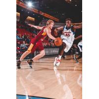 J.P. Macura of the Canton Charge (right) vies for the ball vs. Sekou Doumbouya of the Grand Rapids Drive