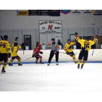 Maryland Black Bears react after a goal against the New Jersey Titans