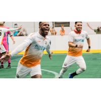 Ian Bennett of the Florida Tropics celebrates a goal vs. the St. Louis Ambush