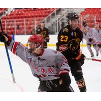 New Jersey Titans forward Evan Werner celebrates vs. the Maryland Black Bears