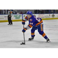 Forward Travis St. Denis with the Bridgeport Sound Tigers