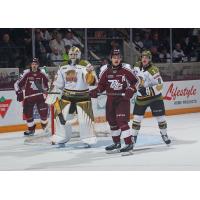 Peterborough Petes and North Bay Battalion on game night