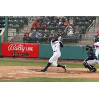 Tri-City Dust Devils' Joe Stewart at bat