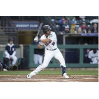 Tacoma Rainiers' Jake Scheiner at bat