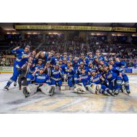 Roanoke Rail Yard Dawgs celebrate the SPHL Championship