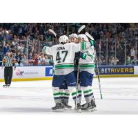 Seattle Thunderbirds celebrate a goal