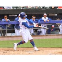 Syracuse Mets' Lorenzo Cedrola at bat