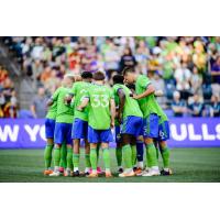 Sounders FC huddle