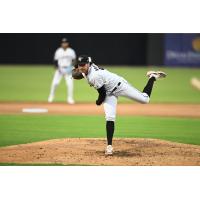 Fayetteville Woodpeckers' Trey Dombroski on the mound