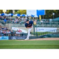 Somerset Patriots' Richard Fitts on the mound