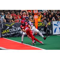 Jenson Stoshak of the Jacksonville Sharks scores