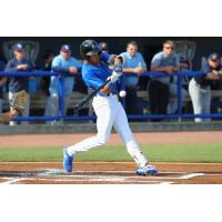 Biloxi Shuckers' Lamar Sparks at bat