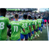 Sounders FC head onto the pitch