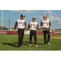 Wisconsin Rapids Rafters' Garrett Broussard, Chris Conniff and Jorge De Goti