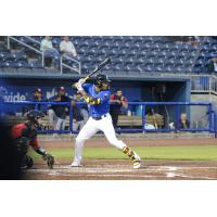 Biloxi Shuckers' Jackson Chourio at bat