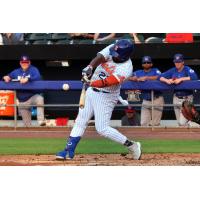 Syracuse Mets' Abraham Almonte at bat