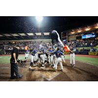 Pensacola Blue Wahoos celebrate win