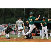 Sanford Mainers' Cal Hewett in action