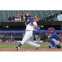 Syracuse Mets' Luke Voit at bat