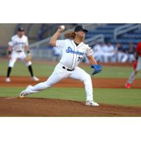 Biloxi Shuckers' Robbie Baker on the mound