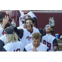 Wisconsin Rapids Rafters celebrate in the dugout