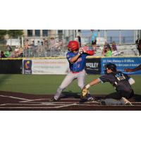 Green Bay Rockers infielder AJ Anzai at bat