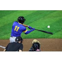 Biloxi Shuckers' Jackson Chourio at bat