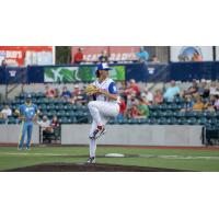 Green Bay Rockers' Michael Riley on the mound