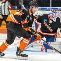 Forward Garrett Van Wyhe with the Fort Wayne Komets