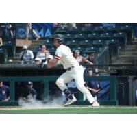 Tacoma Rainiers' Sam Haggerty in action