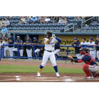 Biloxi Shuckers' Carlos Rodriguez at bat