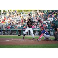 Fargo-Moorhead RedHawks' Dillon Thomas at bat