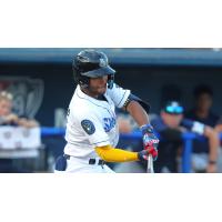 Biloxi Shuckers' Jackson Chourio at bat