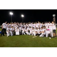 Hickory Crawdads celebrate win